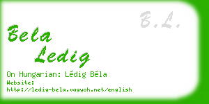 bela ledig business card
