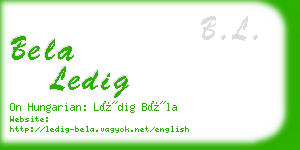 bela ledig business card